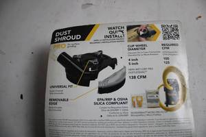 lot 284 image: Dustless Technologies Pro Dust Shroud for 4-6 Inch Grinders
