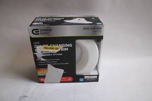 lot 303 image: Commercial Electric LED Color Changing Recessed Trim - White