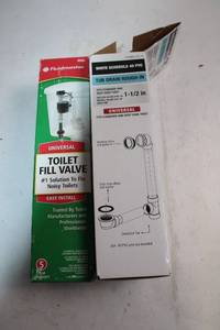 lot 313 image: Universal Toilet Fill Valve and Tub Drain Rough-In Set