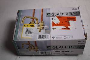 lot 320 image: Glacier Bay Two Handle Brass Laundry Faucet