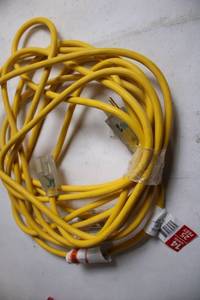 lot 337 image: 14 Gauge 25 Feet Yellow Extension Cord