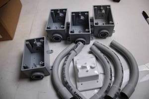 lot 366 image: Set of Electrical Junction Boxes and Conduit Connectors