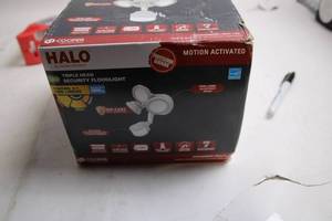 lot 373 image: Halo Outdoor Security LED Triple Head Floodlight Motion Activated