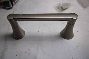 lot 376 image: Brushed Nickel Bathroom Faucet Spout and Handles Set