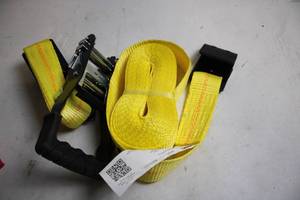 lot 401 image: Heavy Duty Ratchet Tie Down Strap with Double J Hook - 2 Pack