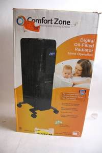 lot 413 image: Comfort Zone Digital Oil-Filled Radiator Heater