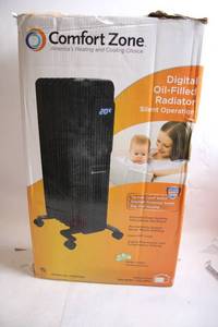 lot 417 image: Comfort Zone Oil-Filled Radiator Heater with Digital Display