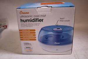 lot 447 image: Crane Ultrasonic Cool Mist Humidifier with 360° Mist Nozzle