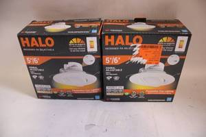 lot 478 image: Set of 2 Halo Recessed 56 Selectable LED Downlights