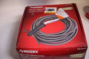 lot 495 image: Husky 12 inch x 50 ft Drain Auger