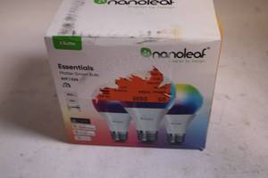 lot 497 image: Set of 3 Nanoleaf Essentials Matter Smart Bulbs A19 E26