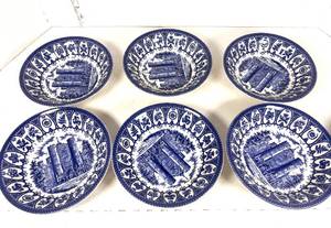 lot 15 image: Set of Churchill England Blue Dishes