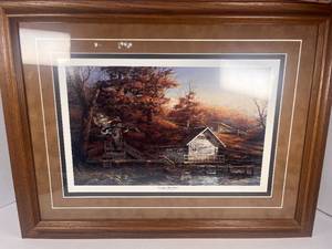 lot 17 image: Terry Redlin Print Autumn Shoreline