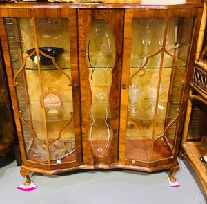 1950-60’s Etched Glass Curio Cabinet
