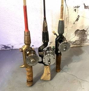 lot 69 image: Three Vintage Rod and Reels