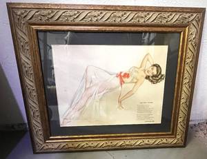 lot 68 image: Framed Pin Up by Varga Verse