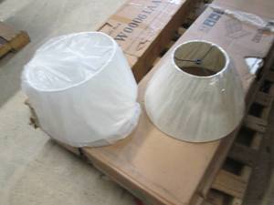 lot 8 image: 2 lamp shades...