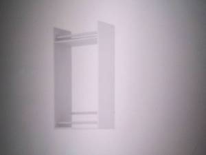 lot 114 image: double hang 25 inch white wood clos...