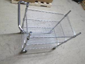 lot 130 image: wire shelf cart rolls good...