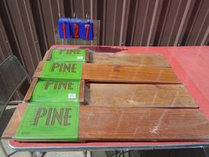 lot 127 image: Qty of 4 pine over sink shelves. New in box. As shown.