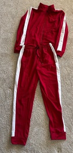 lot 230 image: Large Red TezoSports Halloween Austin Powers Costume Tracksuit