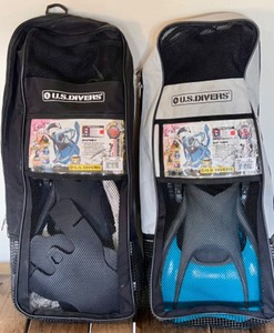 lot 159 image: Set of 2 U.S. Divers Snorkeling Gear with Fins, Masks, and Snorkels