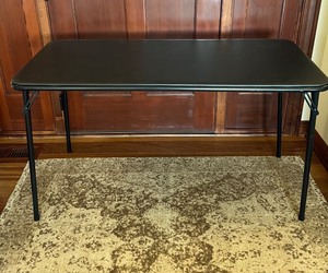 lot 451 image: Folding Utility Table with Black Top