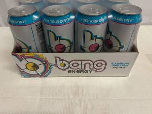 lot 345 image: SSS. 12x 16oz Bang Energy-Rainbow Unicorn