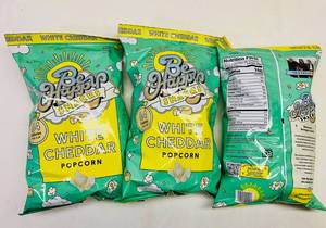 lot 355 image: 3x 5oz Bags Be Happy Popcorn-White Cheddar