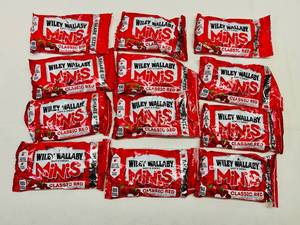 lot 209 image: 12x 3.5oz Wiley Wallaby Minis-Classic Red Licorice