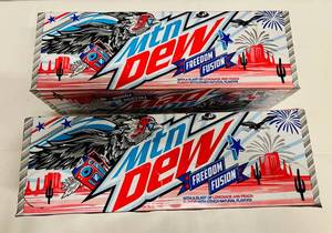 lot 58 image: II. 2x 12packs Mountain Dew Freedon Fusion