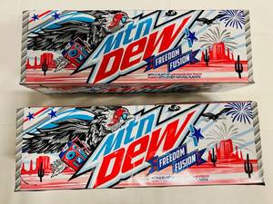 lot 60 image: II. 2x 12packs Mountain Dew Freedon Fusion