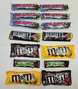 lot 104 image: SSS. 3Musketeers, m&ms ,Milkyways, Hersheys