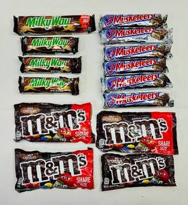 lot 111 image: SSS. Milkyways, m&ms & 3Musketeers