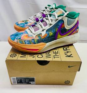 lot 148 image: MM. Size 8.5 Nike Kyrie 8 Light Bone Yellow Strike