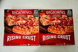 lot 15 image: L. 2x 29.8oz DiGiorno Three Meat Rising Crust Pizzas
