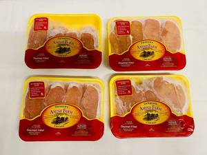lot 34 image: H. 4pkgs(Approx 6lbs) Boneless Skinless Chicken Breast-Gerber Amish Farms
