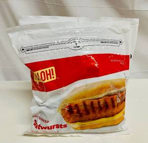 lot 41 image: G.  2x 1lb 3oz Fully Cooked Bratwursts