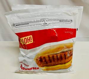 lot 43 image: G.  2x 1lb 3oz Fully Cooked Bratwursts