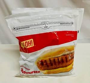 lot 45 image: G.  2x 1lb 3oz Fully Cooked Bratwursts