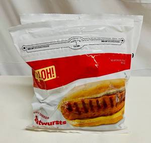 lot 46 image: G.  2x 1lb 3oz Fully Cooked Bratwursts