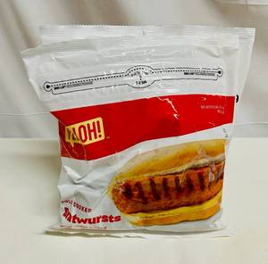 lot 47 image: G.  2x 1lb 3oz Fully Cooked Bratwursts