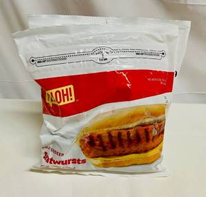lot 48 image: G.  2x 1lb 3oz Fully Cooked Bratwursts