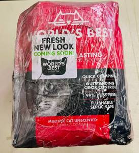 lot 443 image: 3x 8lb bags World Best Cat Litter