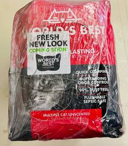 lot 444 image: 3x 8lb bags World Best Cat Litter