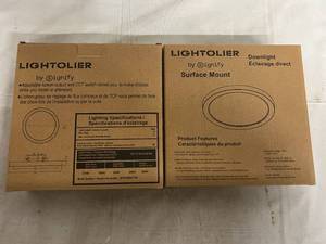 lot 20 image: 2 Lightolier Surface Mount Lights