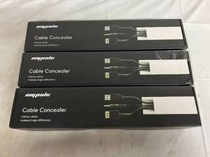lot 27 image: 3 Ompole Cable Concealer Packs - Gray
