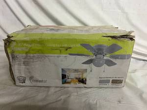 lot 43 image: 30 Hugger Mount Ceiling Fan with Light Kit