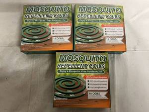 lot 61 image: 3 x 16ct Pack of Mosquito Coils