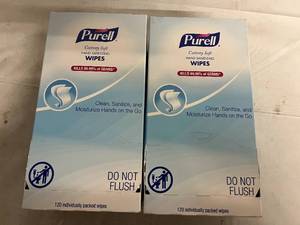 lot 79 image: 2 x 120ct Packs of Purell Wipes